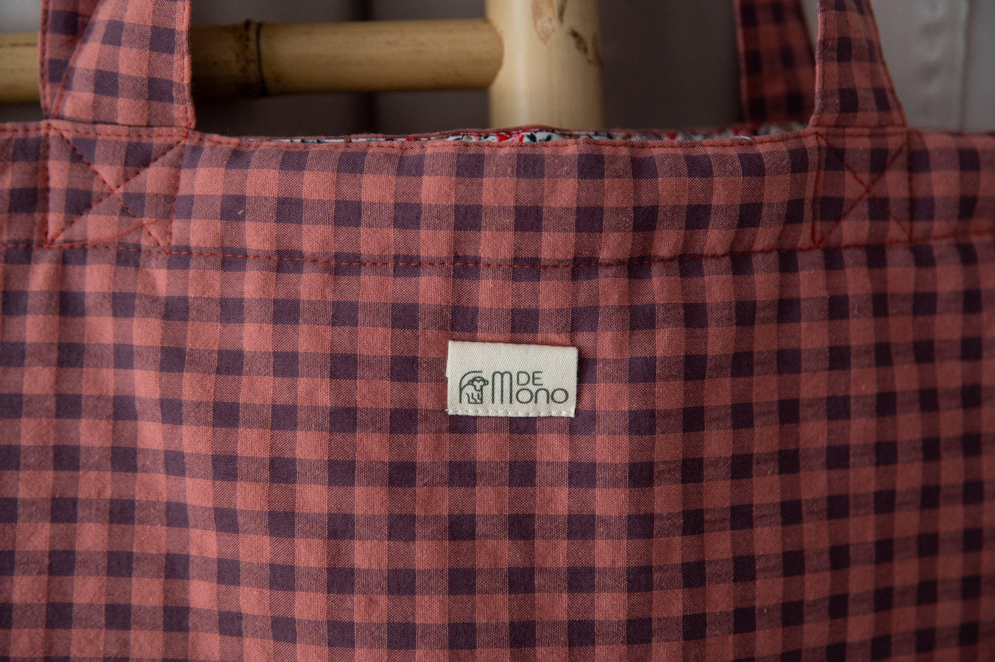 Bolsa Vichy Seersucker Volante mdm 2005 Rosewood