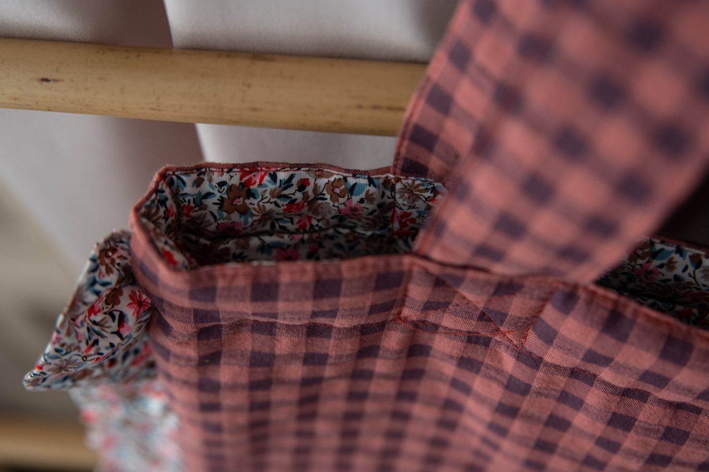 Bolsa Vichy Seersucker Volante mdm 2005 Rosewood