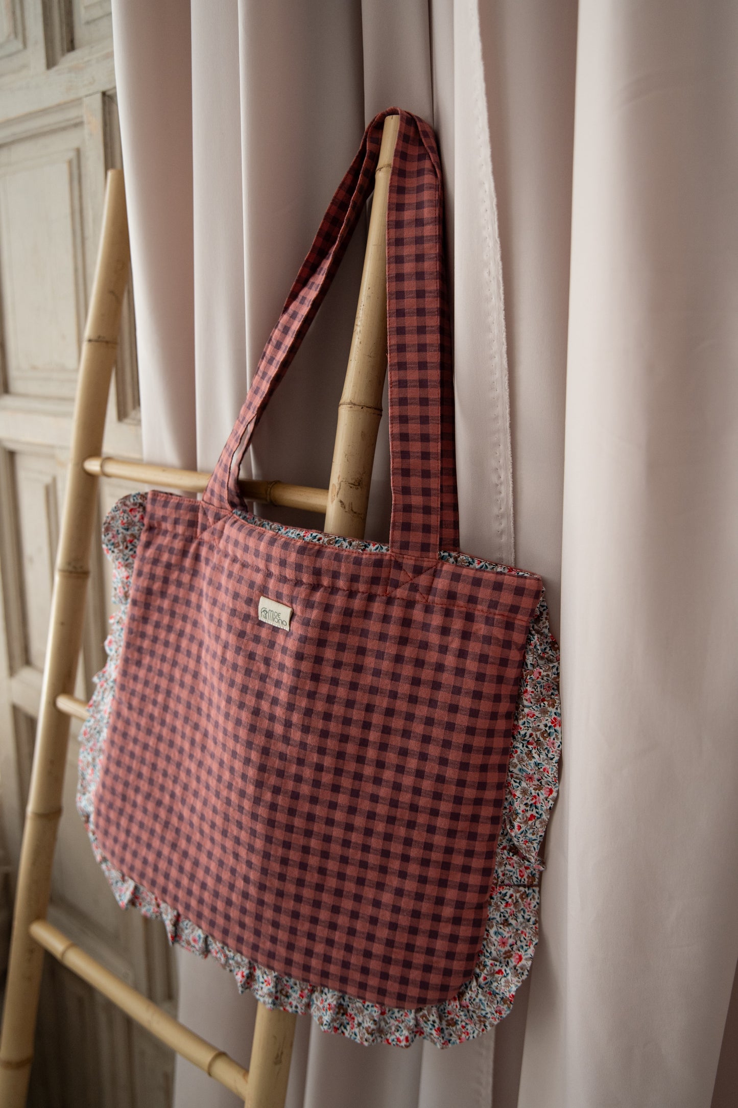 Bolsa Vichy Seersucker Volante mdm 2005 Rosewood