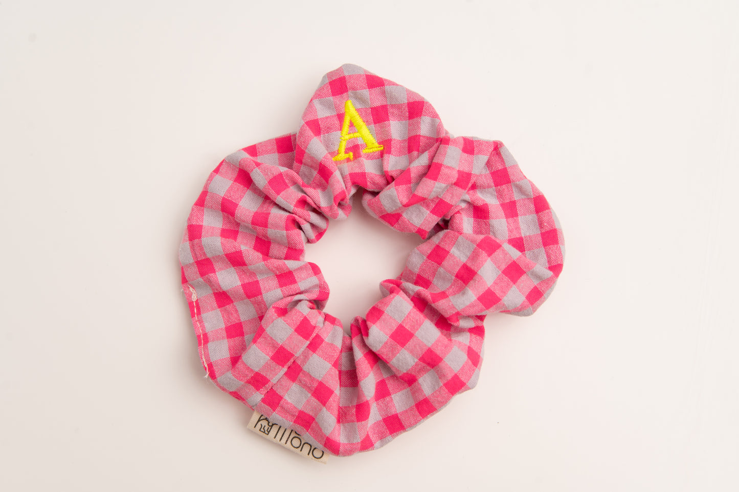 Scrunchie Tejido Seersucker MDM S2722 Rosa Fluor