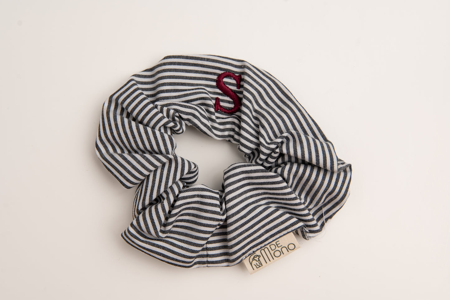 Scrunchie Rayas Finas MDM S11002 Gris