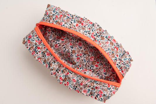 Estuche Vichy Volantes Rosa