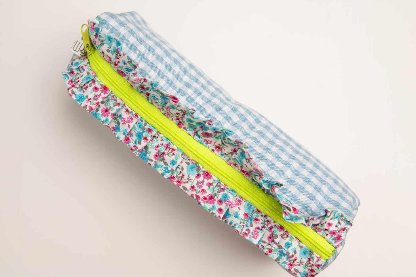 Estuche Vichy Volantes Azul