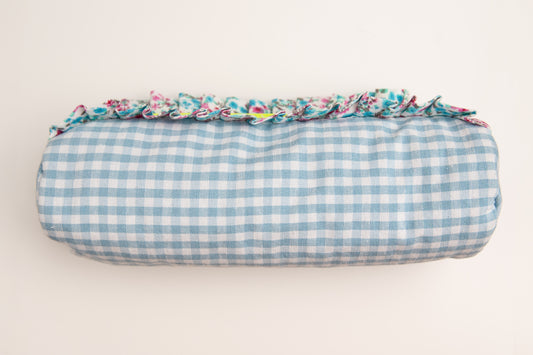 Estuche Vichy Volantes Azul