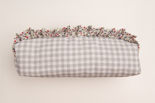 Estuche Vichy Volantes Gris